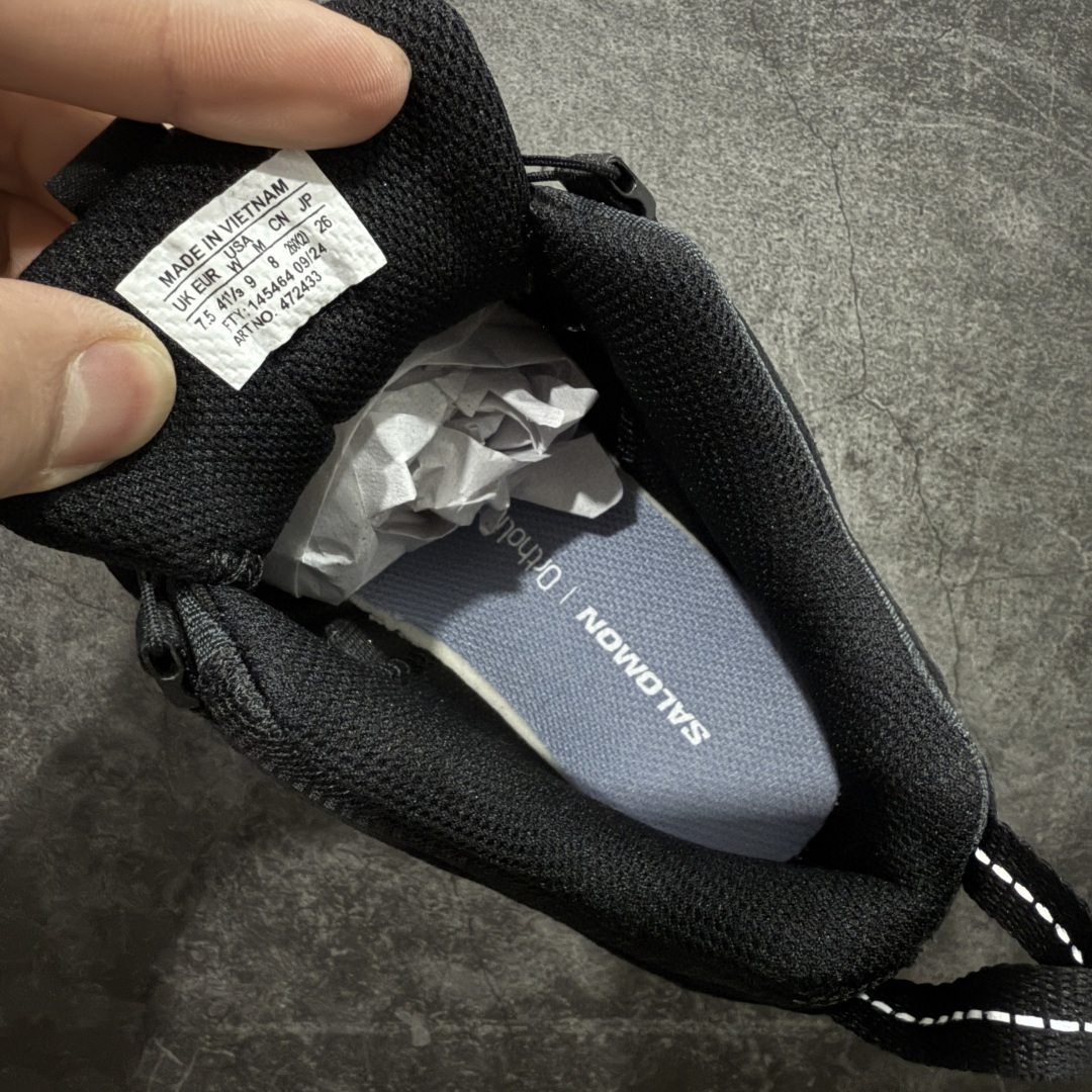 图片[7]-【GOAT纯原版】SALOMON 萨洛蒙 XA PRO 3D 户外运动 网布减震防滑透气 低帮跑步鞋 黑生胶 472433 全新品质 巅峰之作 所有配色均购物原版拆解1：1开发 原材料打造 非市场公版便宜货 私模大底 清洁度比市场所有版本都高 全套原纸板楦头开发 原厂网布配套 确保原汁原味 完美呈现版型 原档数据独家私模五层组合大底 男女鞋同步官方开发至47 原装Ortholite轻量化鞋垫 中底布带钢印编号 原厂TPU锁扣 进口港宝加持 后跟自然饱满 还原公司包裹性 鞋面采用SENSIFT贴合技术 全方位贴合包裹脚型 鞋跟部鞋底牵引设计 提供强大的抓地性能 更适应野外崎岖不平的道路 其3D ADVANCED CHASSIS底盘 材料轻量大化 钉齿设计更具稳定性 防护性 鞋底易磨损区运用CONTAGRIP高耐磨材料 应对城市硬质路面长距离跑考验 尺码：36 36.5 37.5 38 38.5 39 40 40.5 41 42 42.5 43 44 45 46 47-选品中心