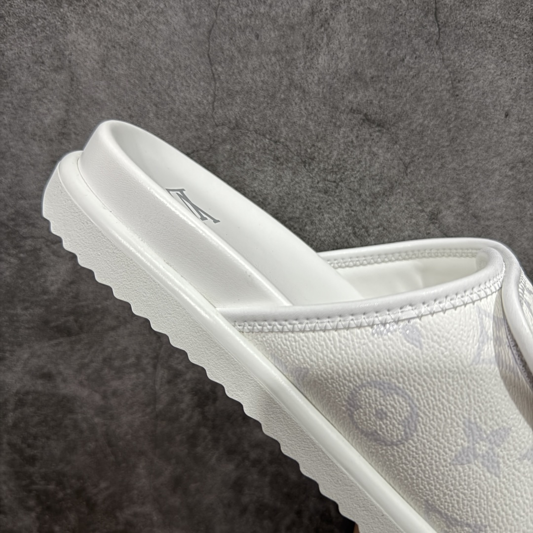 图片[7]-【佛山超A版】LV Miani魔术贴 白色印花拖鞋 路易威登 L家男士拖鞋 官方爆款 同步发售 进口原版面料 正确同步原版高频印刷字体 原厂特供原版底 所有细节对版 还原对比🆚 尺码：39-45-选品中心