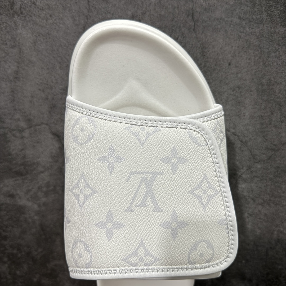 图片[5]-【佛山超A版】LV Miani魔术贴 白色印花拖鞋 路易威登 L家男士拖鞋 官方爆款 同步发售 进口原版面料 正确同步原版高频印刷字体 原厂特供原版底 所有细节对版 还原对比🆚 尺码：39-45-选品中心