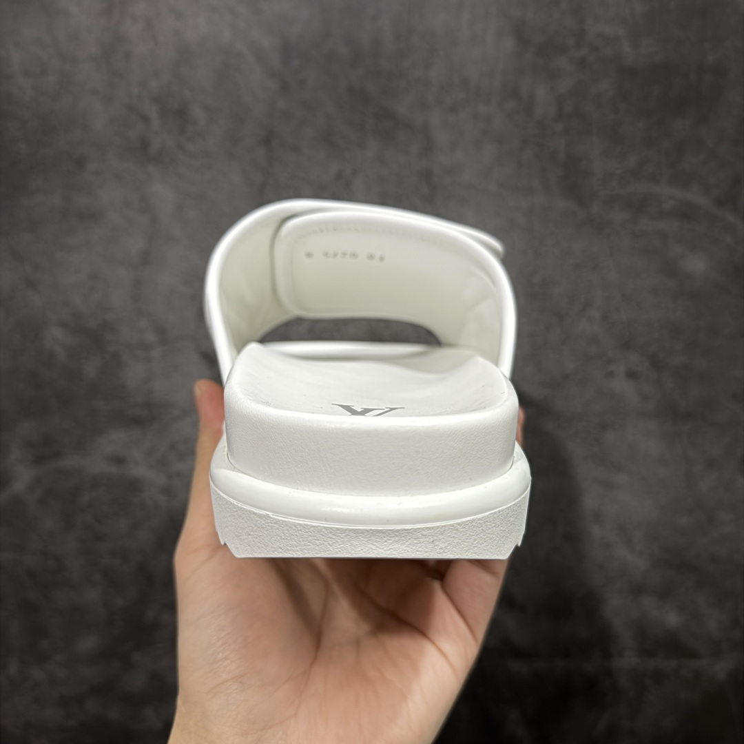 图片[4]-【佛山超A版】LV Miani魔术贴 白色印花拖鞋 路易威登 L家男士拖鞋 官方爆款 同步发售 进口原版面料 正确同步原版高频印刷字体 原厂特供原版底 所有细节对版 还原对比🆚 尺码：39-45-选品中心