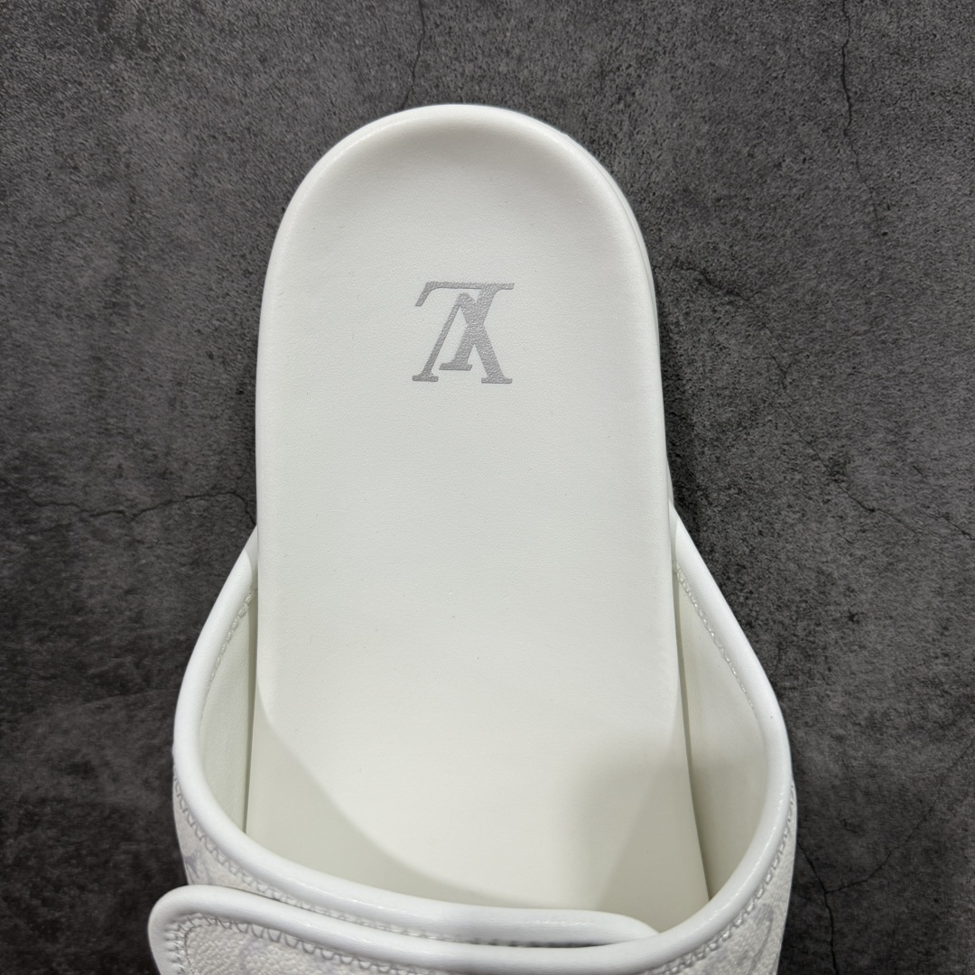 图片[8]-【佛山超A版】LV Miani魔术贴 白色印花拖鞋 路易威登 L家男士拖鞋 官方爆款 同步发售 进口原版面料 正确同步原版高频印刷字体 原厂特供原版底 所有细节对版 还原对比🆚 尺码：39-45-选品中心