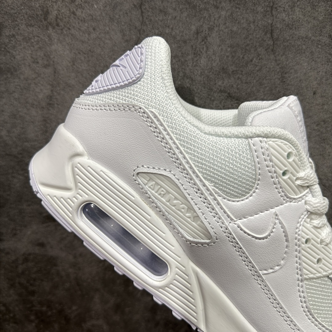 图片[7]-【顶级芯片版】Nike Air Max 90 舒适 复古 合成革减震防滑透气 低帮 休闲跑步鞋 纯白白色 CN8490-100 鞋舌标可扫码 海外欧州过验版 原纸版原楦头 顶级90款问市 开发数月 原版开发 多道QC质检 鞋型完美复刻 原厂级别工艺 正确色卡 正确气垫蓝光 正确大底 独家私模 采用进口头层牛皮拼接 定位高端市场 行业标杆工艺 尺码：40 40.5 41 42 42.5 43 44 44.5 45 46-选品中心