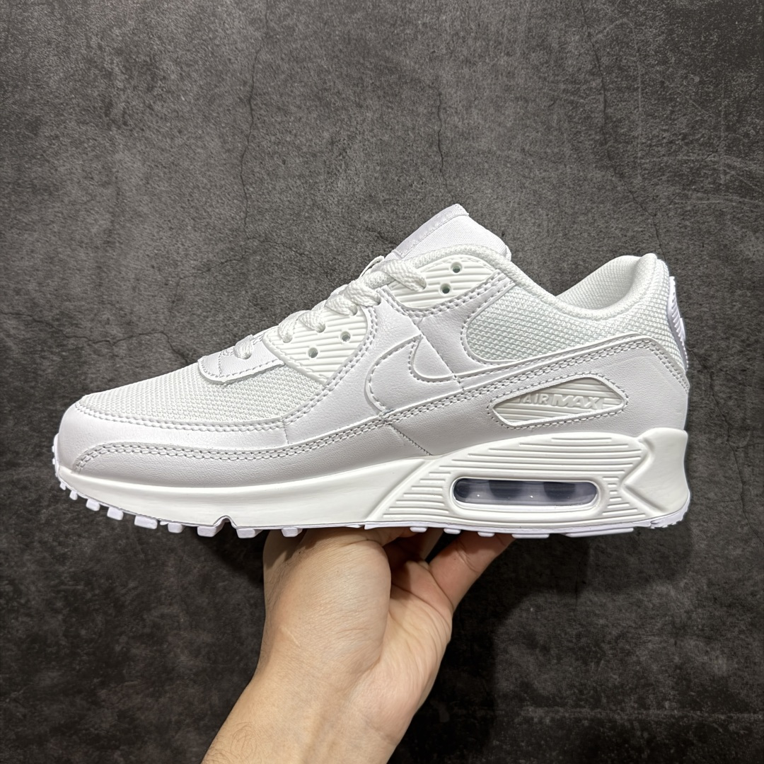 图片[2]-【顶级芯片版】Nike Air Max 90 舒适 复古 合成革减震防滑透气 低帮 休闲跑步鞋 纯白白色 CN8490-100 鞋舌标可扫码 海外欧州过验版 原纸版原楦头 顶级90款问市 开发数月 原版开发 多道QC质检 鞋型完美复刻 原厂级别工艺 正确色卡 正确气垫蓝光 正确大底 独家私模 采用进口头层牛皮拼接 定位高端市场 行业标杆工艺 尺码：40 40.5 41 42 42.5 43 44 44.5 45 46-选品中心