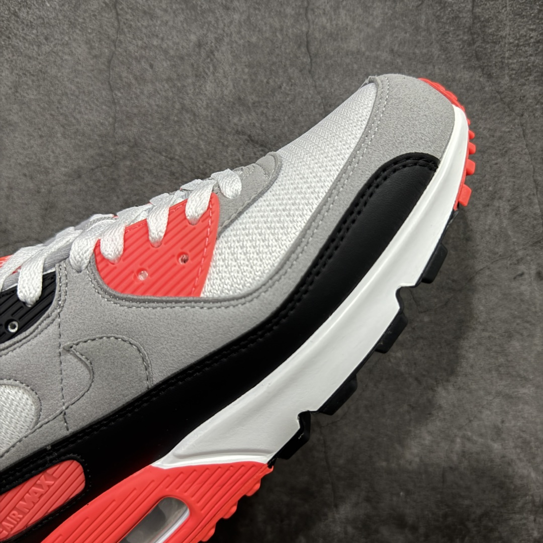 图片[6]-【Max纯原版】Nike Air Max 90 舒适 复古 合成革减震防滑透气 低帮 休闲跑步鞋 灰黑红 CT1685-100 顶级90款问市 开发数月 原版开发 多道QC质检 鞋型完美复刻 原厂级别工艺 正确色卡 正确气垫蓝光 正确大底 独家私模 采用进口头层牛皮拼接 定位高端市场 行业标杆工艺 尺码：39 40 40.5 41 42 42.5 43 44 44.5 45 46-选品中心