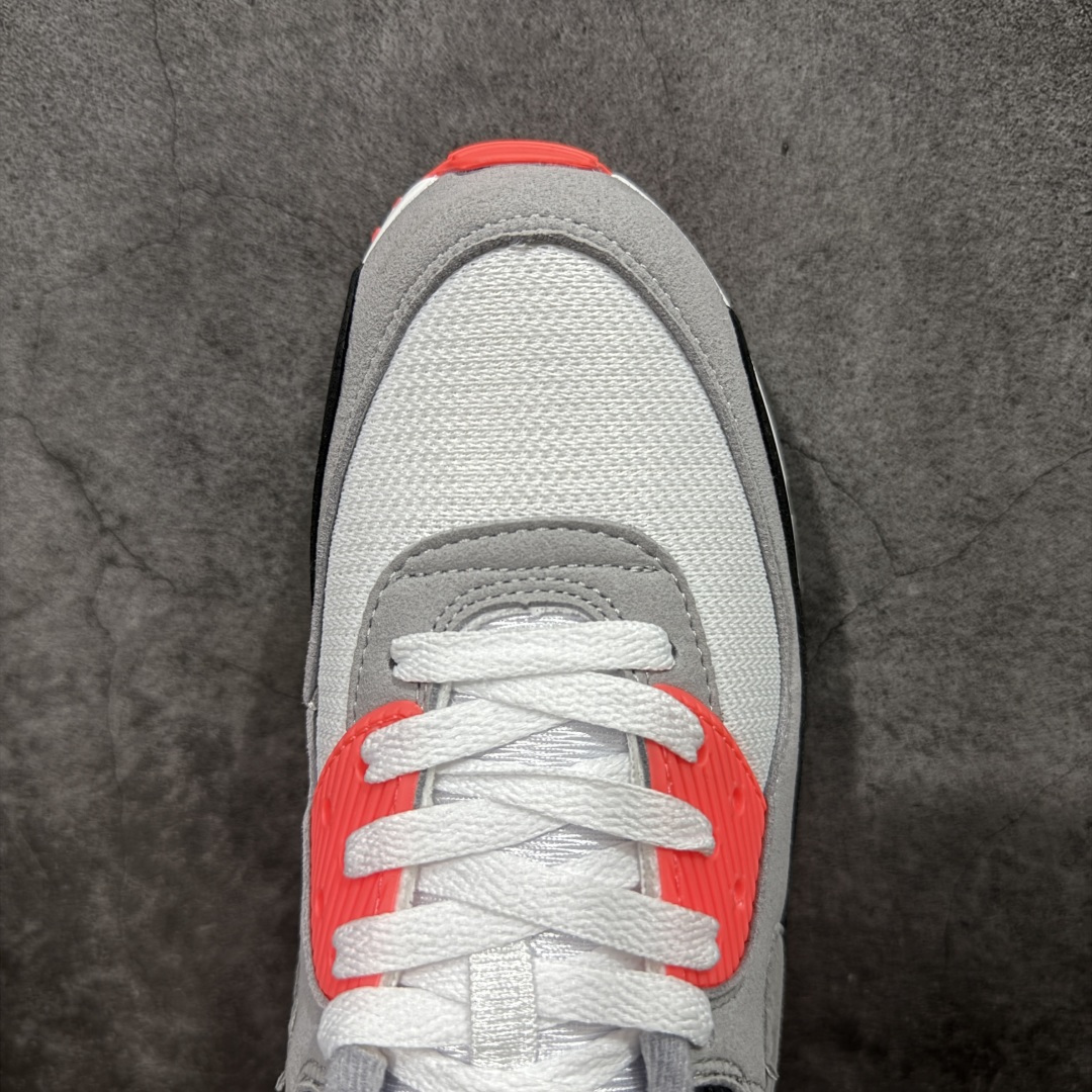 图片[5]-【Max纯原版】Nike Air Max 90 舒适 复古 合成革减震防滑透气 低帮 休闲跑步鞋 灰黑红 CT1685-100 顶级90款问市 开发数月 原版开发 多道QC质检 鞋型完美复刻 原厂级别工艺 正确色卡 正确气垫蓝光 正确大底 独家私模 采用进口头层牛皮拼接 定位高端市场 行业标杆工艺 尺码：39 40 40.5 41 42 42.5 43 44 44.5 45 46-选品中心