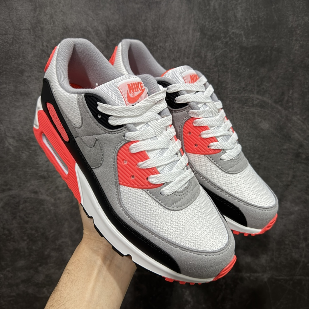 【Max纯原版】Nike Air Max 90 舒适 复古 合成革减震防滑透气 低帮 休闲跑步鞋 灰黑红 CT1685-100 顶级90款问市 开发数月 原版开发 多道QC质检 鞋型完美复刻 原厂级别工艺 正确色卡 正确气垫蓝光 正确大底 独家私模 采用进口头层牛皮拼接 定位高端市场 行业标杆工艺 尺码：39 40 40.5 41 42 42.5 43 44 44.5 45 46-选品中心