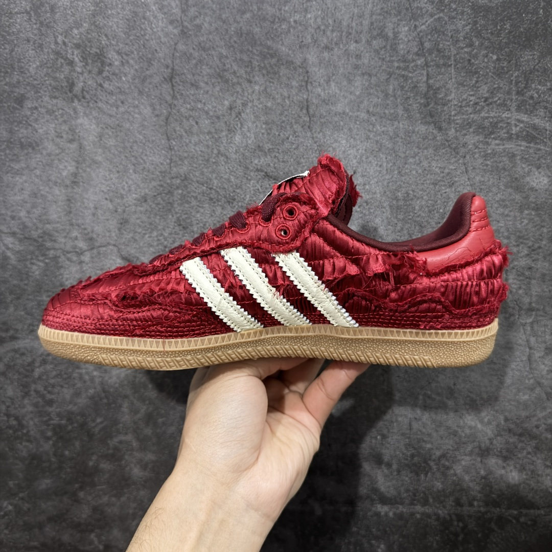 图片[2]-【纯原版】adidas originals x Caroline Hu SAMBA OG Silk 舒适薄底 耐磨 低帮 板鞋 男女同款 红色 货号： JP9281 尺码：35/42-选品中心