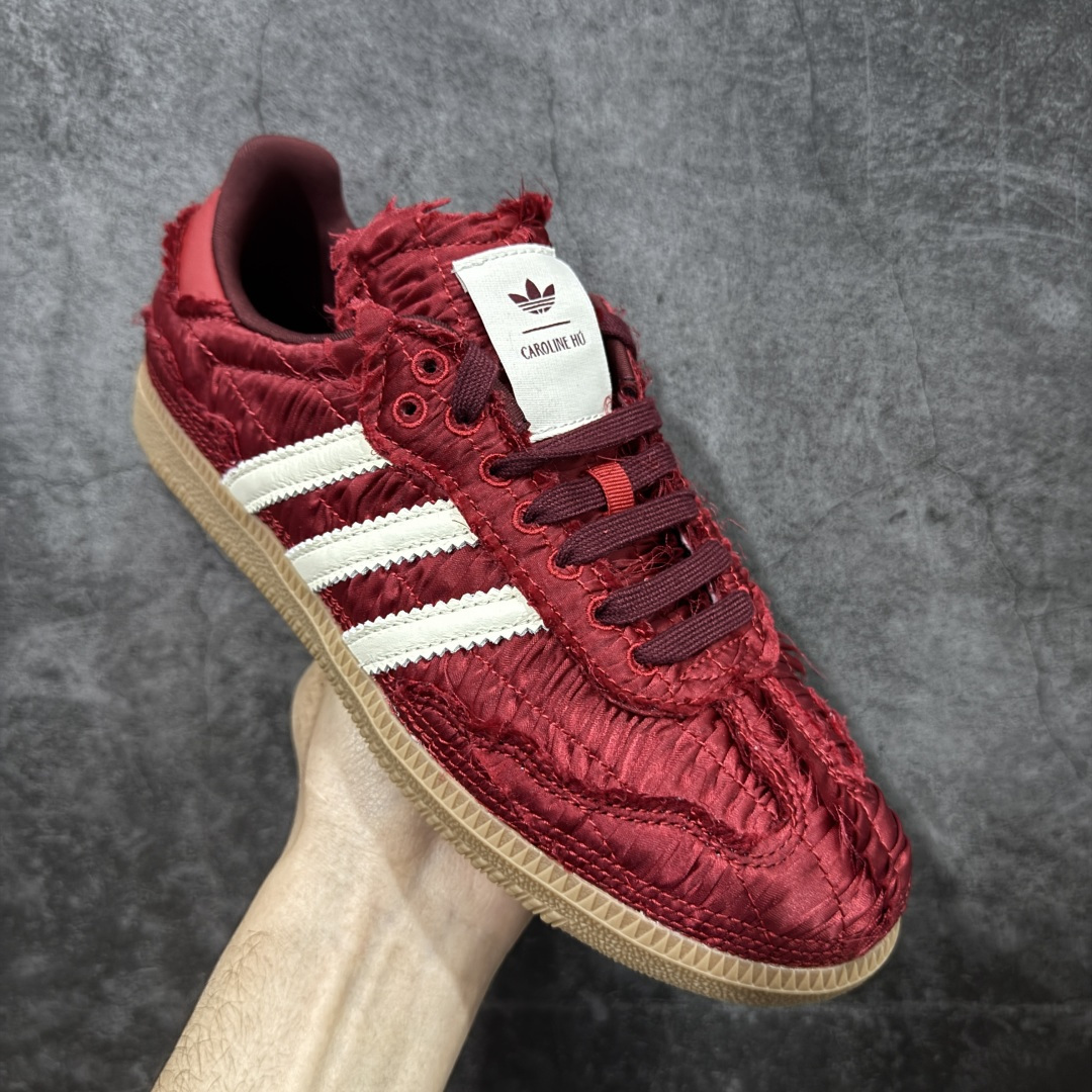 图片[3]-【纯原版】adidas originals x Caroline Hu SAMBA OG Silk 舒适薄底 耐磨 低帮 板鞋 男女同款 红色 货号： JP9281 尺码：35/42-选品中心