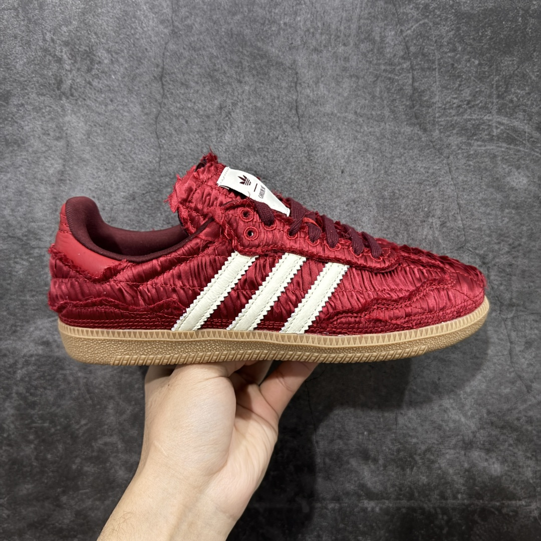 【纯原版】adidas originals x Caroline Hu SAMBA OG Silk 舒适薄底 耐磨 低帮 板鞋 男女同款 红色 货号： JP9281 尺码：35/42-选品中心