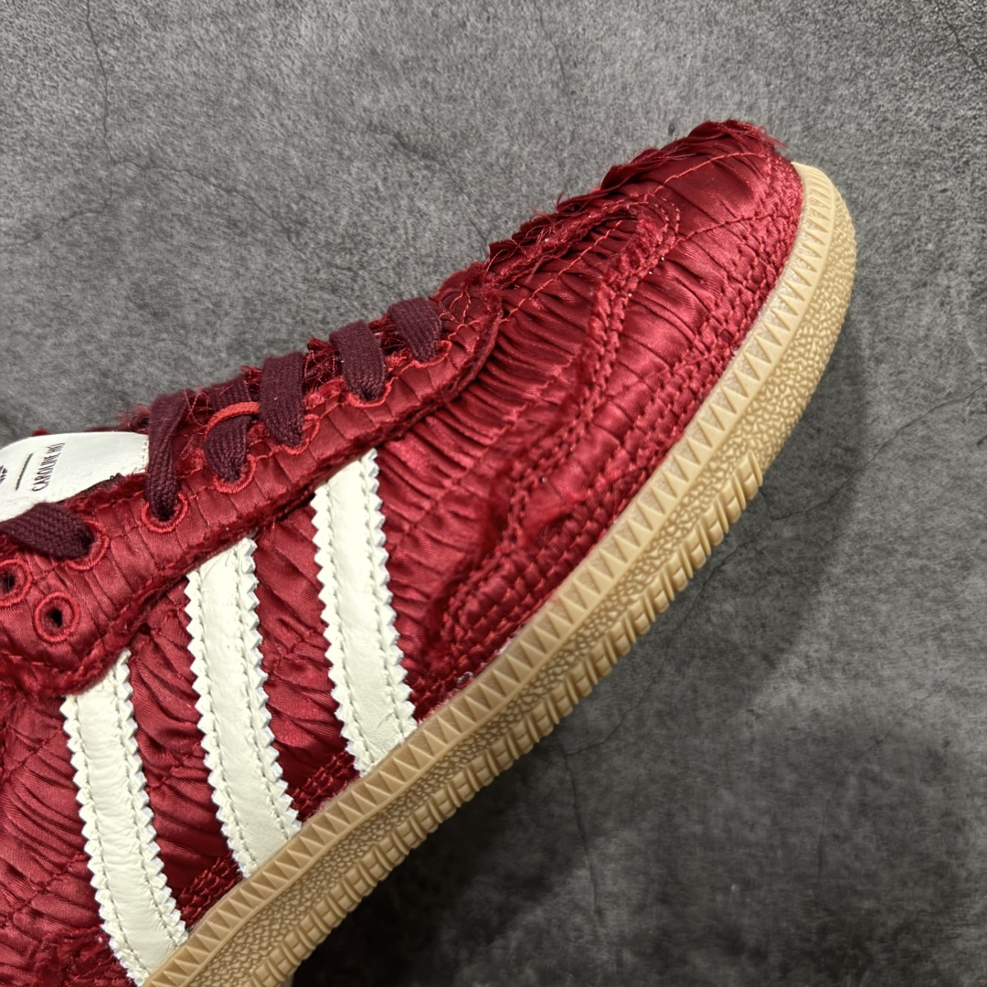 图片[6]-【纯原版】adidas originals x Caroline Hu SAMBA OG Silk 舒适薄底 耐磨 低帮 板鞋 男女同款 红色 货号： JP9281 尺码：35/42-选品中心