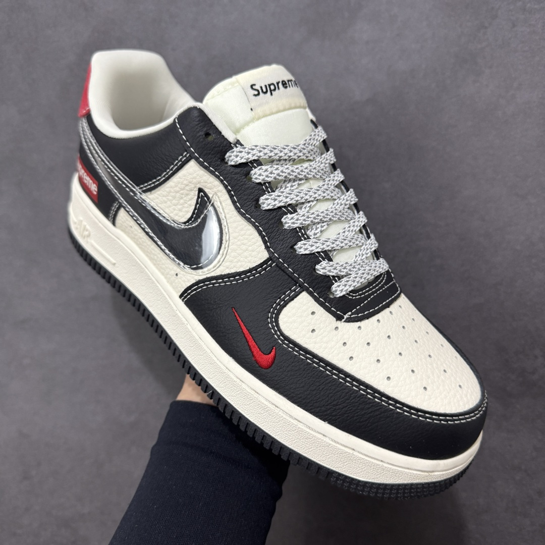 图片[3]-【定制版】Nike Air Force 1\’07 Low Supreme联名 米黑红 空军一号低帮休闲板鞋  #原楦头原纸板 原装鞋盒 定制五金配件 内置全掌气垫 原厂鞋底 货号：DF0188-106  尺码：36 36.5 37.5 38 38.5 39 40 40.5 41 42 42.5 43 44 44.5 45-选品中心