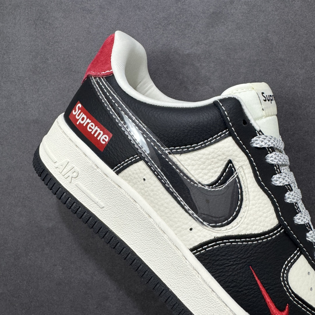图片[6]-【定制版】Nike Air Force 1\’07 Low Supreme联名 米黑红 空军一号低帮休闲板鞋  #原楦头原纸板 原装鞋盒 定制五金配件 内置全掌气垫 原厂鞋底 货号：DF0188-106  尺码：36 36.5 37.5 38 38.5 39 40 40.5 41 42 42.5 43 44 44.5 45-选品中心