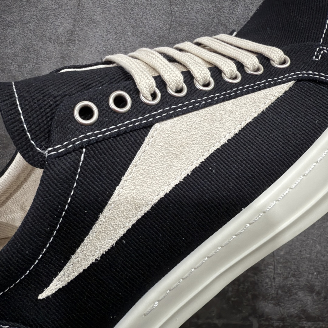 图片[3]-【莞产G版】帆布大匡威RO / Rick Owens DRKSHDW 瑞克·欧文斯 大匡威/低帮厚底/ 水洗牛仔帆布 低帮 西瓜头 【皮料】 东莞原厂进口全新2025年新材质““水洗牛仔斜纹帆布” 【鞋带】 鞋带采用水染定织法工艺，高密度之下，透出光泽感！ 【鞋头】软糯，轻轻按压有牛皮细细的纹理质感！ 【鞋底】TPU大底奶香味！硬度、肤感一比一！鞋底logo钢印清晰正确！ 【鞋垫】独家私人开模压印！牛皮贴面，双层复合！ 【尺码】 ：36 37 38 39 40 41 42 43 44 45 46！-选品中心