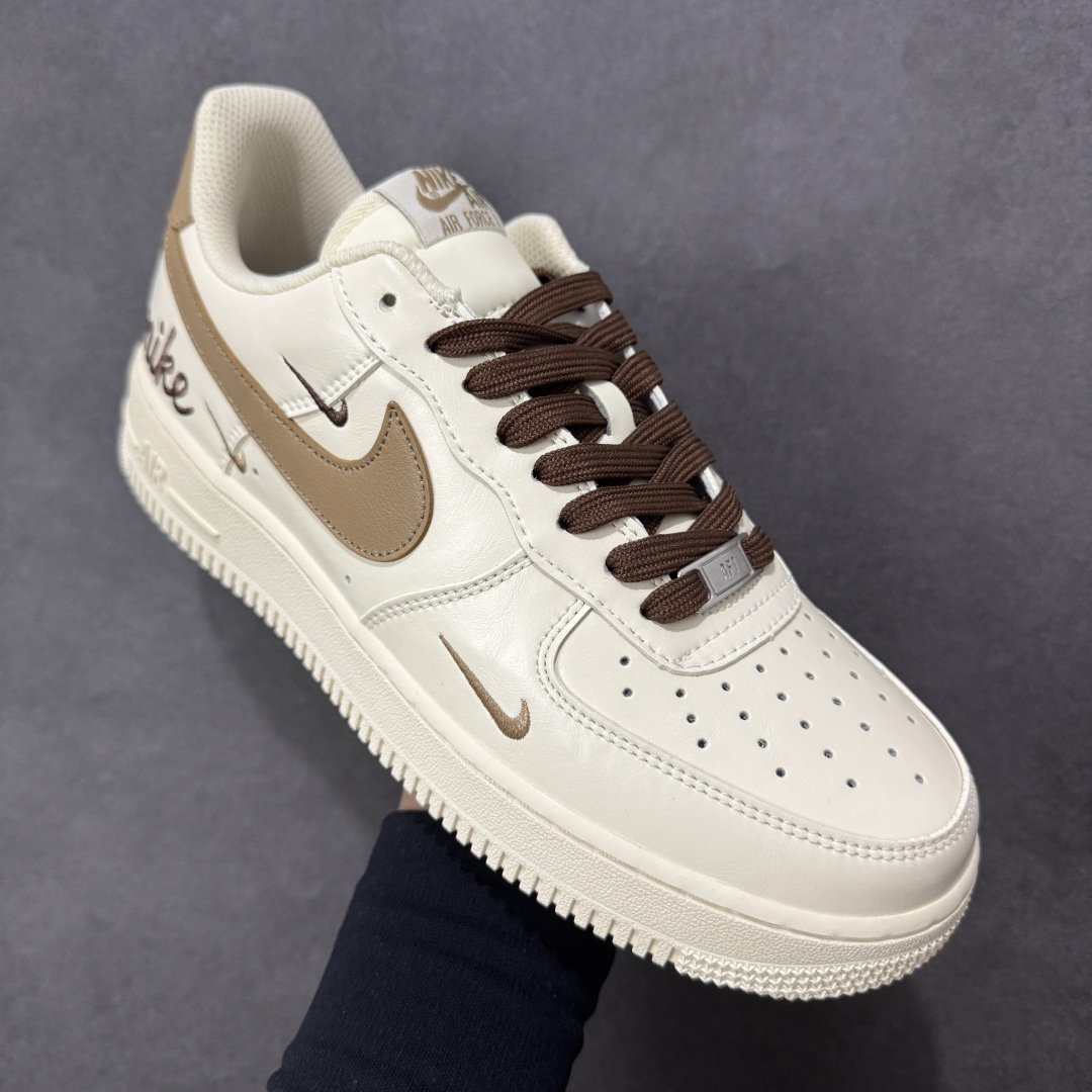 图片[3]-【定制版】NIke Air Force 1 \’07 Low 奶咖白棕三小勾 空军一号低帮 运动鞋 休闲鞋 折边针车 工艺难度大 原楦头原纸板 高端定制鞋盒 原厂鞋底 超高清洁度 细节完美 货号：NH0601-584 尺码：36 36.5 37.5 38 38.5 39 40 40.5 41 42 42.5 43 44 44.5 45 编码：HXSB310320-选品中心