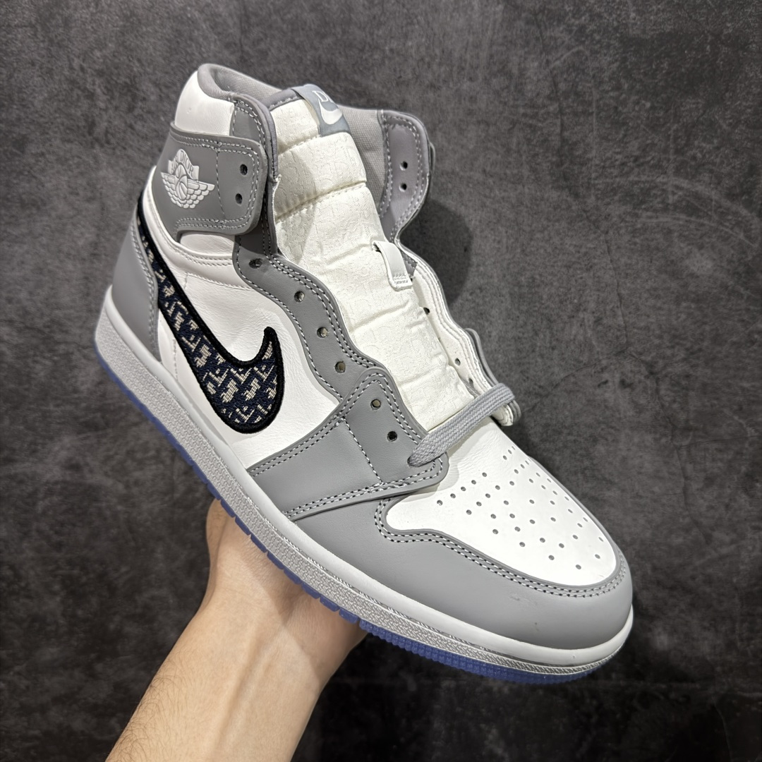 图片[3]-【KZ纯原】Dior x Air Jordan 1 AJ1大迪奥高帮 全部头层原材料 超高性价比 细节做工完美复刻原鞋 勾子刺绣效果也很不错 正确翻盖布盒子 尺码：36-47.5-选品中心