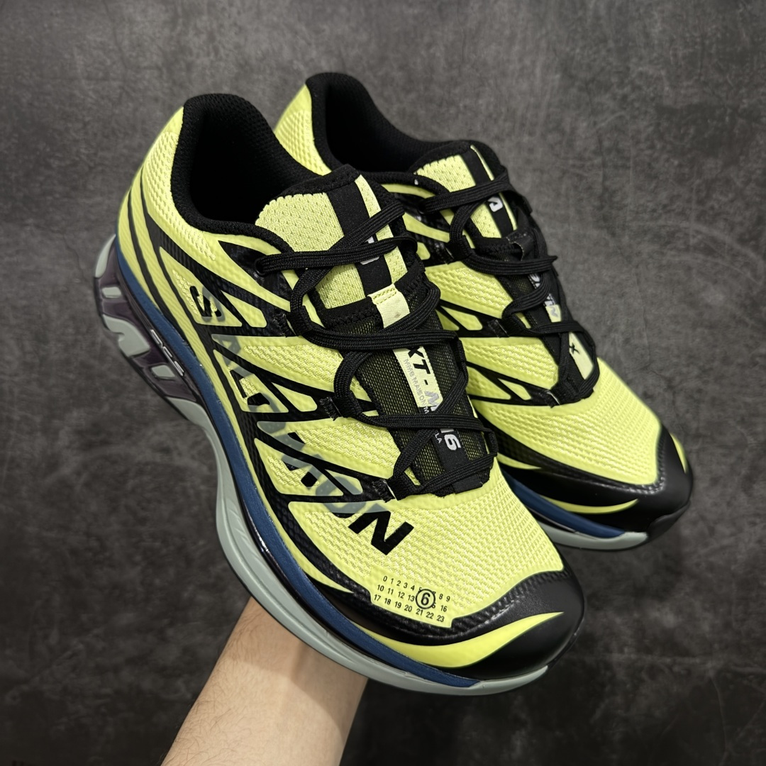 【纯原版】 MM6 Maison Margiela x SALOMON 萨洛蒙 XT-6网布绒面革 舒适 低帮 生活休闲鞋 男女款 荧光绿 492002 纯原外贸平台特供订单 全套原纸板楦头开发 原厂特供网布配套加持 确保原汁原味 完美呈现版型 原档数据独家私模五层组合大底 原装Ortholite轻量化鞋垫 原厂TPU锁扣 进口港宝加持 后跟自然饱满 还原公司包裹性 尺码： 36-47.5-选品中心