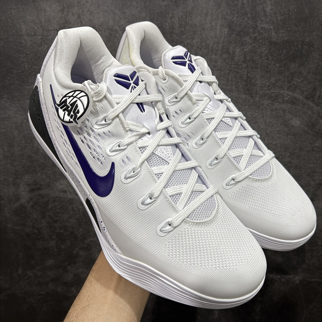 【灭世纯原】NK Kobe 9 Low EM PE 科比九代舒适减震防滑低帮篮球鞋 白紫 IH1401-100 ✅原楦打造灵动版型 鞋头➕腰身➕后跟 360°无死角 ✅原厂工艺3层立体编织flyknit鞋面 厚度同步ZP吊打市场“纯原” ✅原厂碳板加持 立体感区分市场货品 ✅区分市场货品🌪过验级拉帮细节 ✅内置全新复刻版中底鞋垫 REACT缓震 密度增加抗衰减 ✅针对海外市场增加 47.5 满足精英选手实战需求 最强科9 灭世制造 用实力让情怀落地 👊🏻 尺码：39 40 40.5 41 42 42.5 43 44 44.5 45 46 47.5-选品中心