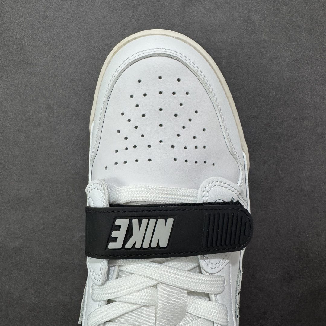 图片[8]-福利特价【GQ福利】Air Jordan Legacy AJ312 复古篮球鞋 市场最强独一档产物 全套原纸板楦头开发 原厂大底磨具加持立体防滑纹理 原档数据后跟TPU子母扣魔术贴 原装可视Air Sole气垫 原汁原味最完美的312代版型 唯一正确鞋头趴度弧度高度鞋身腰线 进口港宝加持 后跟自然饱满 全鞋荧光划线卡点 追求极致完美 每一双都是工艺品 多重QC质检 超越公司货的品控标准 实实在在的免检产品 鞋身采用了皮革材质打造 横跨鞋面的魔术贴十分吸睛 侧面的Swoosh Logo的一部分被鞋面遮挡了一部分 颇具玩味 魔术贴上标有NK标识 而鞋舌上是Jordan的经典红色飞翼Logo 后跟和鞋底均采用了AJ3的设计 后跟上同样也使用了经典的爆裂纹图案 货号：DV9127-101 尺码：36 36.5 37.5 38 38.5 39 40 40.5 41 42 42.5 43 44 44.5 45-选品中心