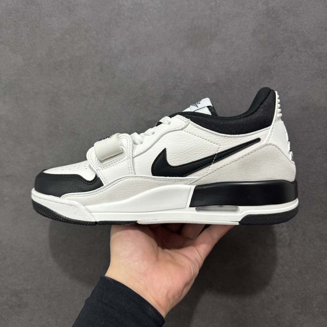 图片[2]-福利特价【GQ福利】Air Jordan Legacy AJ312 复古篮球鞋 市场最强独一档产物 全套原纸板楦头开发 原厂大底磨具加持立体防滑纹理 原档数据后跟TPU子母扣魔术贴 原装可视Air Sole气垫 原汁原味最完美的312代版型 唯一正确鞋头趴度弧度高度鞋身腰线 进口港宝加持 后跟自然饱满 全鞋荧光划线卡点 追求极致完美 每一双都是工艺品 多重QC质检 超越公司货的品控标准 实实在在的免检产品 鞋身采用了皮革材质打造 横跨鞋面的魔术贴十分吸睛 侧面的Swoosh Logo的一部分被鞋面遮挡了一部分 颇具玩味 魔术贴上标有NK标识 而鞋舌上是Jordan的经典红色飞翼Logo 后跟和鞋底均采用了AJ3的设计 后跟上同样也使用了经典的爆裂纹图案 货号：DV9127-101 尺码：36 36.5 37.5 38 38.5 39 40 40.5 41 42 42.5 43 44 44.5 45-选品中心