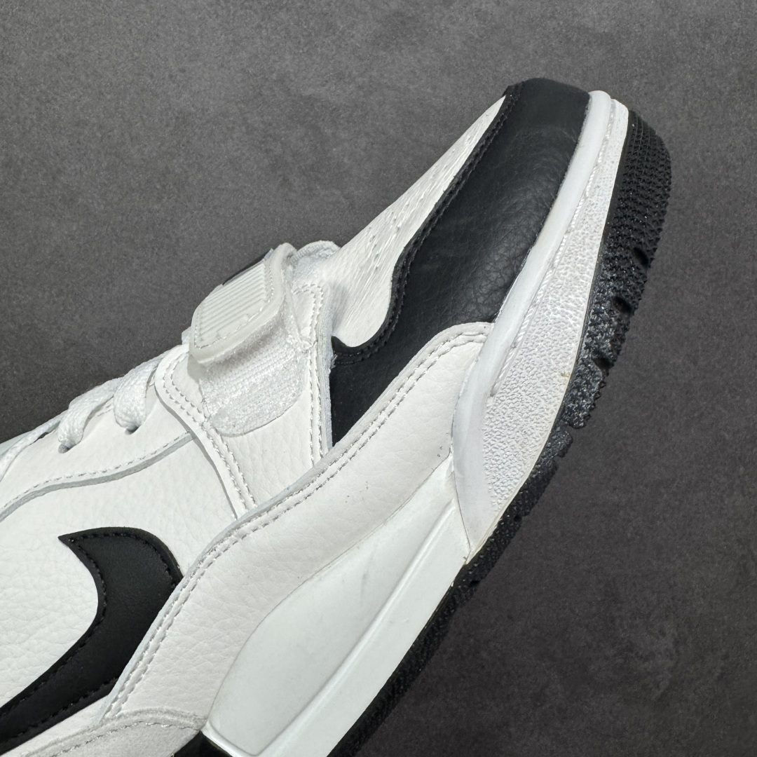 图片[5]-福利特价【GQ福利】Air Jordan Legacy AJ312 复古篮球鞋 市场最强独一档产物 全套原纸板楦头开发 原厂大底磨具加持立体防滑纹理 原档数据后跟TPU子母扣魔术贴 原装可视Air Sole气垫 原汁原味最完美的312代版型 唯一正确鞋头趴度弧度高度鞋身腰线 进口港宝加持 后跟自然饱满 全鞋荧光划线卡点 追求极致完美 每一双都是工艺品 多重QC质检 超越公司货的品控标准 实实在在的免检产品 鞋身采用了皮革材质打造 横跨鞋面的魔术贴十分吸睛 侧面的Swoosh Logo的一部分被鞋面遮挡了一部分 颇具玩味 魔术贴上标有NK标识 而鞋舌上是Jordan的经典红色飞翼Logo 后跟和鞋底均采用了AJ3的设计 后跟上同样也使用了经典的爆裂纹图案 货号：DV9127-101 尺码：36 36.5 37.5 38 38.5 39 40 40.5 41 42 42.5 43 44 44.5 45-选品中心