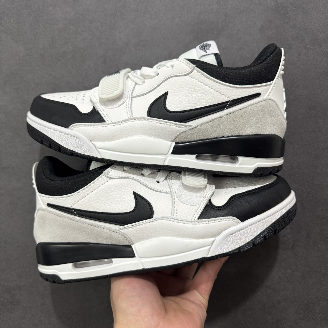 图片[3]-福利特价【GQ福利】Air Jordan Legacy AJ312 复古篮球鞋 市场最强独一档产物 全套原纸板楦头开发 原厂大底磨具加持立体防滑纹理 原档数据后跟TPU子母扣魔术贴 原装可视Air Sole气垫 原汁原味最完美的312代版型 唯一正确鞋头趴度弧度高度鞋身腰线 进口港宝加持 后跟自然饱满 全鞋荧光划线卡点 追求极致完美 每一双都是工艺品 多重QC质检 超越公司货的品控标准 实实在在的免检产品 鞋身采用了皮革材质打造 横跨鞋面的魔术贴十分吸睛 侧面的Swoosh Logo的一部分被鞋面遮挡了一部分 颇具玩味 魔术贴上标有NK标识 而鞋舌上是Jordan的经典红色飞翼Logo 后跟和鞋底均采用了AJ3的设计 后跟上同样也使用了经典的爆裂纹图案 货号：DV9127-101 尺码：36 36.5 37.5 38 38.5 39 40 40.5 41 42 42.5 43 44 44.5 45-选品中心