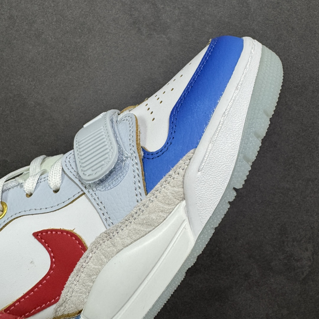 图片[5]-福利特价【GQ福利】Air Jordan Legacy AJ312 复古篮球鞋 市场最强独一档产物 全套原纸板楦头开发 原厂大底磨具加持立体防滑纹理 原档数据后跟TPU子母扣魔术贴 原装可视Air Sole气垫 原汁原味最完美的312代版型 唯一正确鞋头趴度弧度高度鞋身腰线 进口港宝加持 后跟自然饱满 全鞋荧光划线卡点 追求极致完美 每一双都是工艺品 多重QC质检 超越公司货的品控标准 实实在在的免检产品 鞋身采用了皮革材质打造 横跨鞋面的魔术贴十分吸睛 侧面的Swoosh Logo的一部分被鞋面遮挡了一部分 颇具玩味 魔术贴上标有NK标识 而鞋舌上是Jordan的经典红色飞翼Logo 后跟和鞋底均采用了AJ3的设计 后跟上同样也使用了经典的爆裂纹图案 货号：DV9127-101 尺码：36 36.5 37.5 38 38.5 39 40 40.5 41 42 42.5 43 44 44.5 45-选品中心