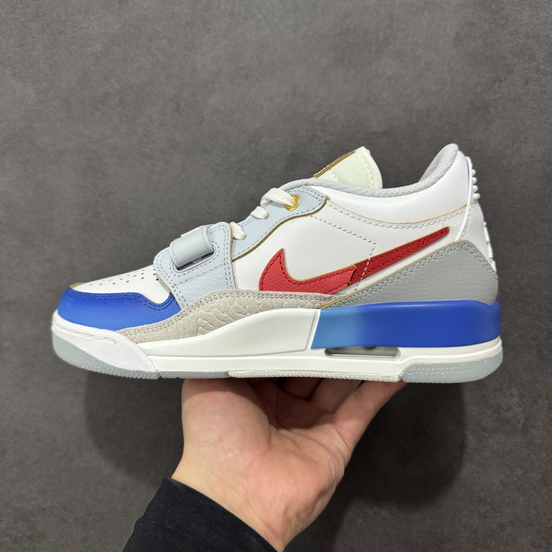 图片[2]-福利特价【GQ福利】Air Jordan Legacy AJ312 复古篮球鞋 市场最强独一档产物 全套原纸板楦头开发 原厂大底磨具加持立体防滑纹理 原档数据后跟TPU子母扣魔术贴 原装可视Air Sole气垫 原汁原味最完美的312代版型 唯一正确鞋头趴度弧度高度鞋身腰线 进口港宝加持 后跟自然饱满 全鞋荧光划线卡点 追求极致完美 每一双都是工艺品 多重QC质检 超越公司货的品控标准 实实在在的免检产品 鞋身采用了皮革材质打造 横跨鞋面的魔术贴十分吸睛 侧面的Swoosh Logo的一部分被鞋面遮挡了一部分 颇具玩味 魔术贴上标有NK标识 而鞋舌上是Jordan的经典红色飞翼Logo 后跟和鞋底均采用了AJ3的设计 后跟上同样也使用了经典的爆裂纹图案 货号：DV9127-101 尺码：36 36.5 37.5 38 38.5 39 40 40.5 41 42 42.5 43 44 44.5 45-选品中心