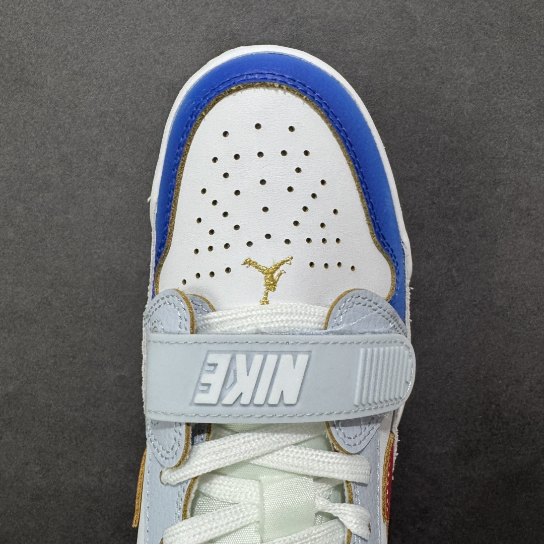 图片[8]-福利特价【GQ福利】Air Jordan Legacy AJ312 复古篮球鞋 市场最强独一档产物 全套原纸板楦头开发 原厂大底磨具加持立体防滑纹理 原档数据后跟TPU子母扣魔术贴 原装可视Air Sole气垫 原汁原味最完美的312代版型 唯一正确鞋头趴度弧度高度鞋身腰线 进口港宝加持 后跟自然饱满 全鞋荧光划线卡点 追求极致完美 每一双都是工艺品 多重QC质检 超越公司货的品控标准 实实在在的免检产品 鞋身采用了皮革材质打造 横跨鞋面的魔术贴十分吸睛 侧面的Swoosh Logo的一部分被鞋面遮挡了一部分 颇具玩味 魔术贴上标有NK标识 而鞋舌上是Jordan的经典红色飞翼Logo 后跟和鞋底均采用了AJ3的设计 后跟上同样也使用了经典的爆裂纹图案 货号：DV9127-101 尺码：36 36.5 37.5 38 38.5 39 40 40.5 41 42 42.5 43 44 44.5 45-选品中心