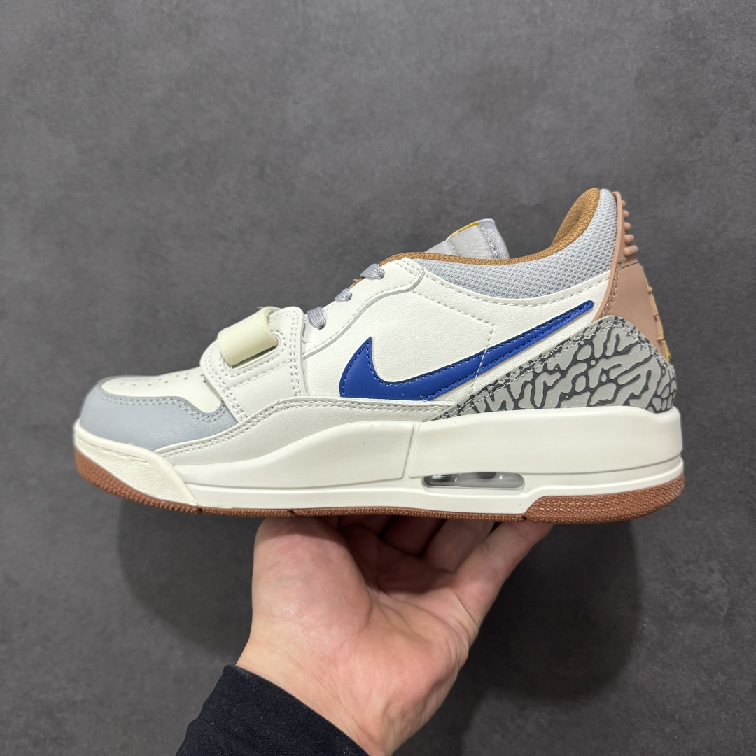 图片[2]-福利特价【GQ福利】Air Jordan Legacy AJ312 复古篮球鞋 市场最强独一档产物 全套原纸板楦头开发 原厂大底磨具加持立体防滑纹理 原档数据后跟TPU子母扣魔术贴 原装可视Air Sole气垫 原汁原味最完美的312代版型 唯一正确鞋头趴度弧度高度鞋身腰线 进口港宝加持 后跟自然饱满 全鞋荧光划线卡点 追求极致完美 每一双都是工艺品 多重QC质检 超越公司货的品控标准 实实在在的免检产品 鞋身采用了皮革材质打造 横跨鞋面的魔术贴十分吸睛 侧面的Swoosh Logo的一部分被鞋面遮挡了一部分 颇具玩味 魔术贴上标有NK标识 而鞋舌上是Jordan的经典红色飞翼Logo 后跟和鞋底均采用了AJ3的设计 后跟上同样也使用了经典的爆裂纹图案 货号：DV9127-101 尺码：36 36.5 37.5 38 38.5 39 40 40.5 41 42 42.5 43 44 44.5 45-选品中心