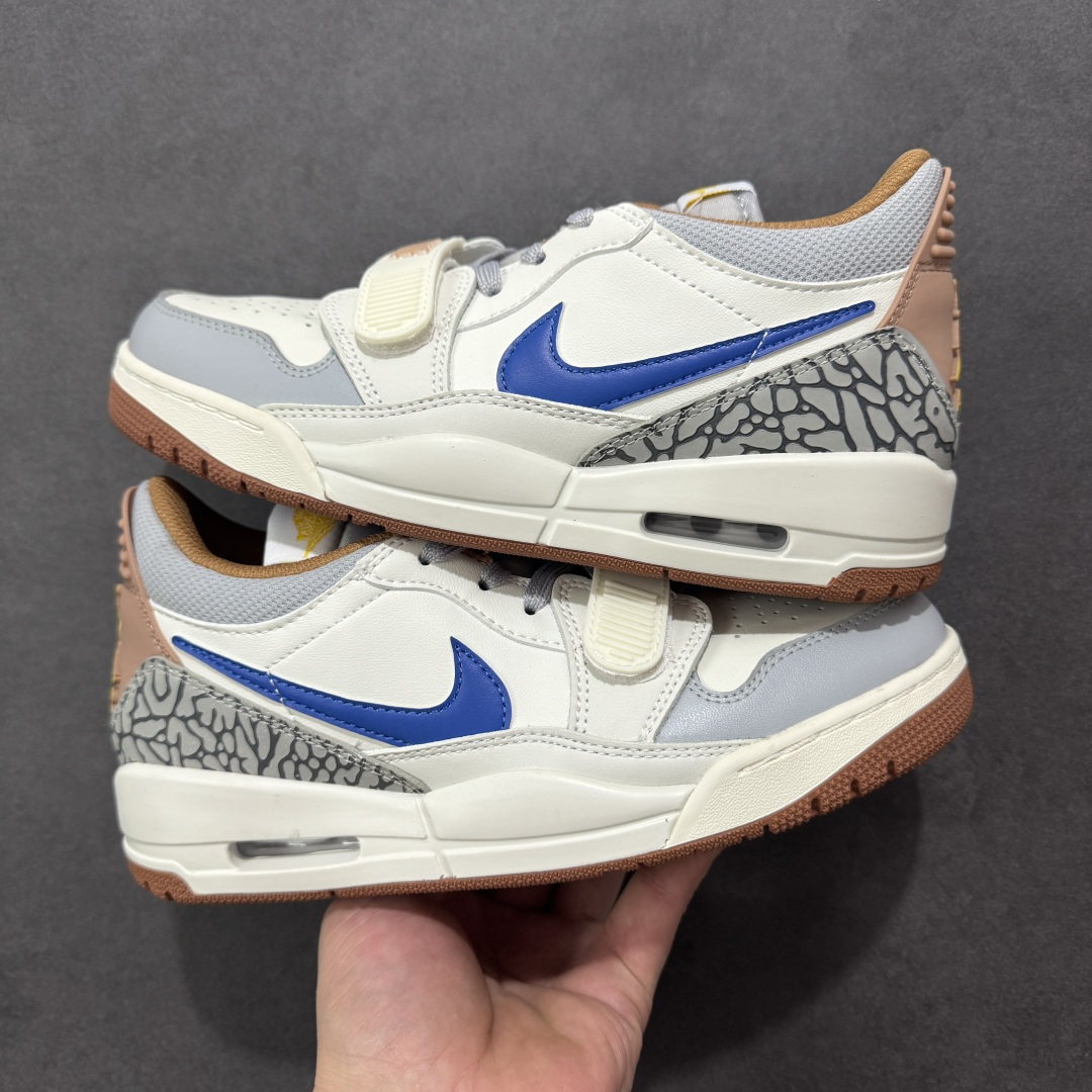 图片[11]-福利特价【GQ福利】Air Jordan Legacy AJ312 复古篮球鞋 市场最强独一档产物 全套原纸板楦头开发 原厂大底磨具加持立体防滑纹理 原档数据后跟TPU子母扣魔术贴 原装可视Air Sole气垫 原汁原味最完美的312代版型 唯一正确鞋头趴度弧度高度鞋身腰线 进口港宝加持 后跟自然饱满 全鞋荧光划线卡点 追求极致完美 每一双都是工艺品 多重QC质检 超越公司货的品控标准 实实在在的免检产品 鞋身采用了皮革材质打造 横跨鞋面的魔术贴十分吸睛 侧面的Swoosh Logo的一部分被鞋面遮挡了一部分 颇具玩味 魔术贴上标有NK标识 而鞋舌上是Jordan的经典红色飞翼Logo 后跟和鞋底均采用了AJ3的设计 后跟上同样也使用了经典的爆裂纹图案 货号：DV9127-101 尺码：36 36.5 37.5 38 38.5 39 40 40.5 41 42 42.5 43 44 44.5 45-选品中心