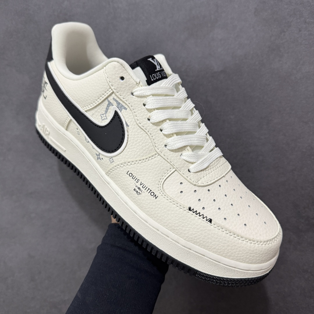 图片[3]-【定制版】Nike Air Force 1\’07 Low 联名 车线米黑勾 空军一号低帮休闲板鞋  #原楦头原纸板 高端定制鞋盒 原厂鞋底 超高清洁度 细节完美 货号：LD1999-001  尺码：36 36.5 37.5 38 38.5 39 40 40.5 41 42 42.5 43 44 44.5 45-选品中心