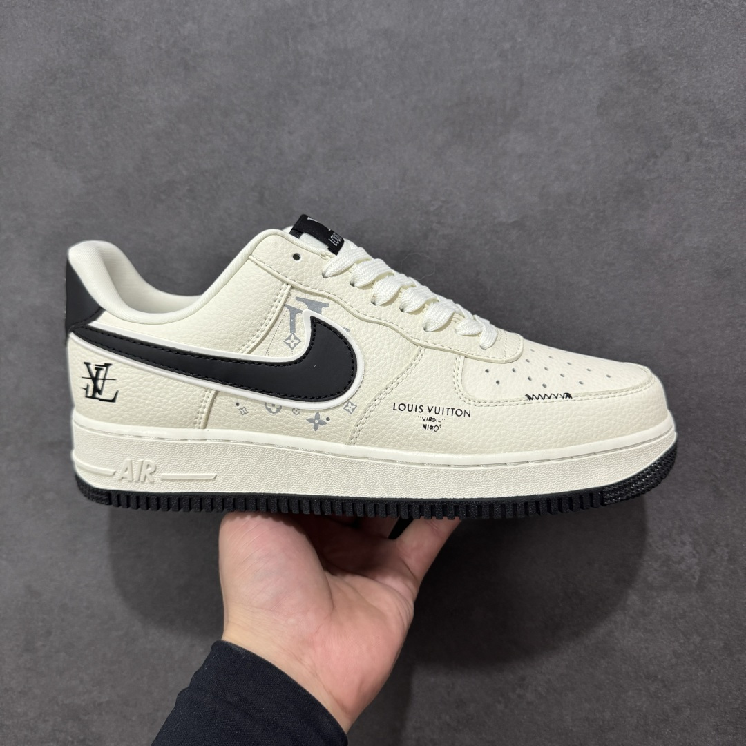 【定制版】Nike Air Force 1\'07 Low 联名 车线米黑勾 空军一号低帮休闲板鞋  #原楦头原纸板 高端定制鞋盒 原厂鞋底 超高清洁度 细节完美 货号：LD1999-001  尺码：36 36.5 37.5 38 38.5 39 40 40.5 41 42 42.5 43 44 44.5 45-选品中心
