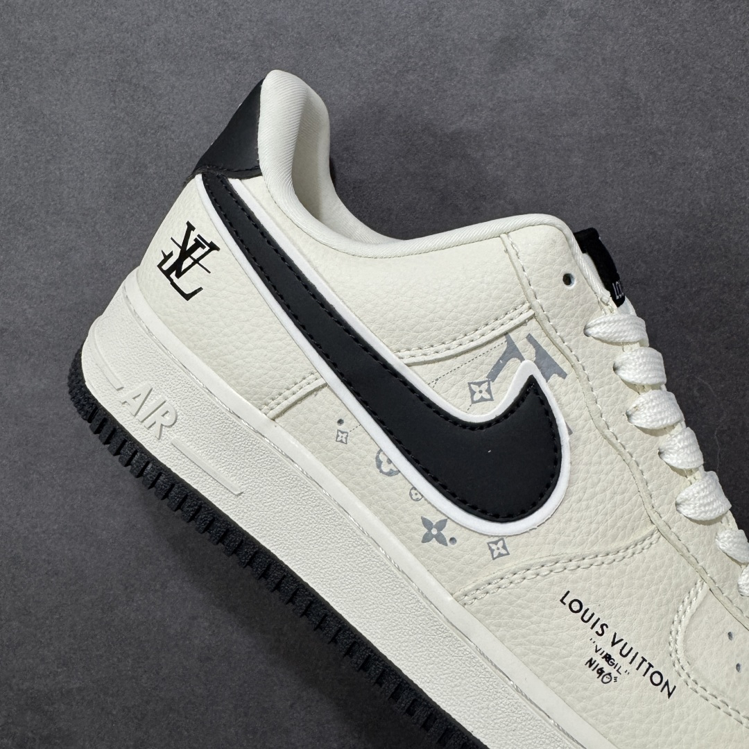 图片[6]-【定制版】Nike Air Force 1\’07 Low 联名 车线米黑勾 空军一号低帮休闲板鞋  #原楦头原纸板 高端定制鞋盒 原厂鞋底 超高清洁度 细节完美 货号：LD1999-001  尺码：36 36.5 37.5 38 38.5 39 40 40.5 41 42 42.5 43 44 44.5 45-选品中心
