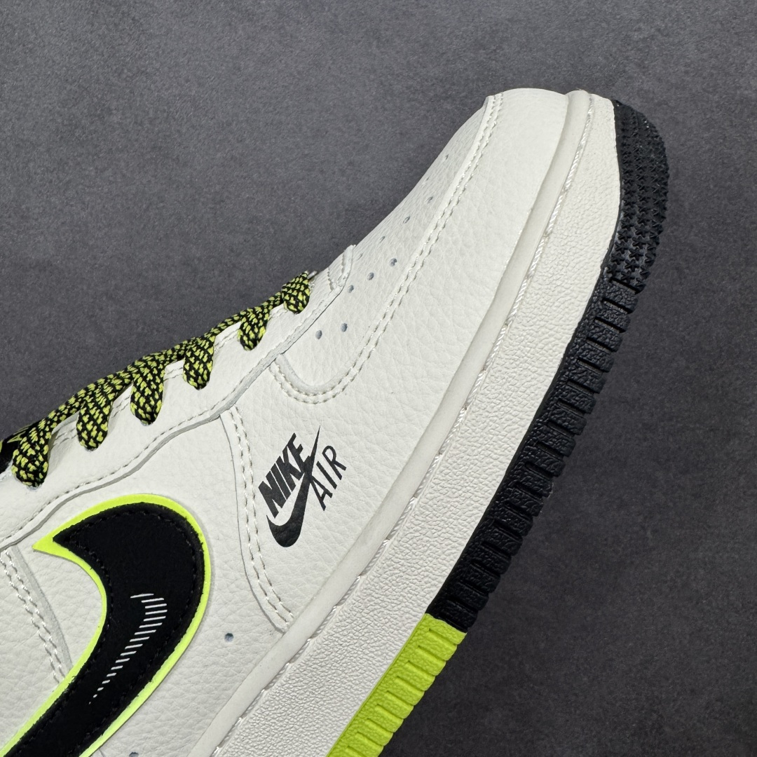 图片[5]-【定制版】Nike Air Force 1 \’07 Low “OFF-WHITE联名——双拼米黑绿”空军一号 低帮 运动鞋 休闲鞋 折边针车 工艺难度大 原楦头原纸板 原装鞋盒 定制五金配件 内置全掌气垫 原厂鞋底 货号：QW5836-023 尺码：36 36.5 37.5 38 38.5 39 40 40.5 41 42 42.5 43 44 44.5 45-选品中心
