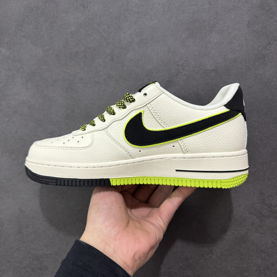 图片[2]-【定制版】Nike Air Force 1 \’07 Low “OFF-WHITE联名——双拼米黑绿”空军一号 低帮 运动鞋 休闲鞋 折边针车 工艺难度大 原楦头原纸板 原装鞋盒 定制五金配件 内置全掌气垫 原厂鞋底 货号：QW5836-023 尺码：36 36.5 37.5 38 38.5 39 40 40.5 41 42 42.5 43 44 44.5 45-选品中心