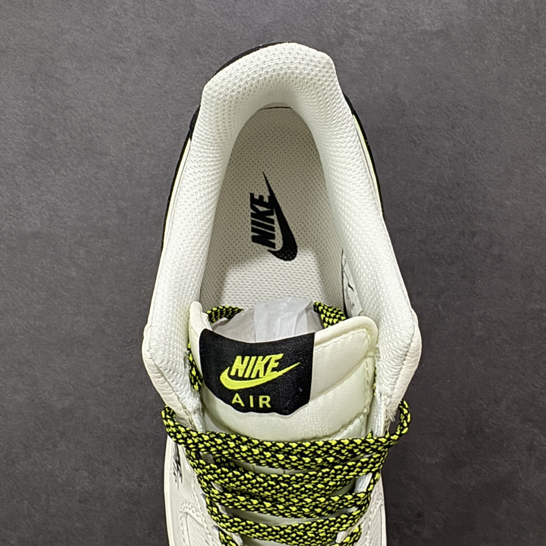 图片[7]-【定制版】Nike Air Force 1 \’07 Low “OFF-WHITE联名——双拼米黑绿”空军一号 低帮 运动鞋 休闲鞋 折边针车 工艺难度大 原楦头原纸板 原装鞋盒 定制五金配件 内置全掌气垫 原厂鞋底 货号：QW5836-023 尺码：36 36.5 37.5 38 38.5 39 40 40.5 41 42 42.5 43 44 44.5 45-选品中心