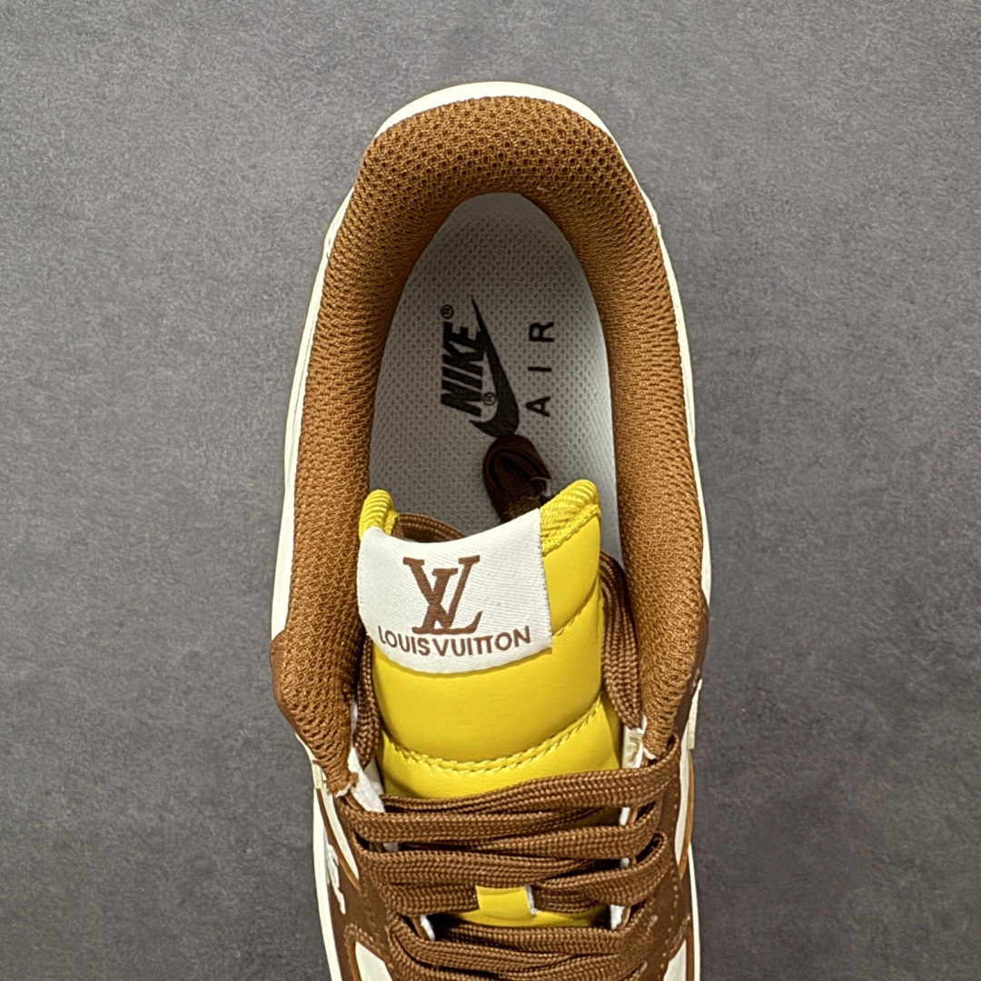 图片[7]-【定制版】NIke Air Force 1 \’07 Low “LV联名–奶白咖棕” 空军一号低帮 运动鞋 休闲鞋 折边针车 工艺难度大 原楦头原纸板 高端定制鞋盒 原厂鞋底 超高清洁度 细节完美 货号：IH1817-800 尺码：36 36.5 37.5 38 38.5 39 40 40.5 41 42 42.5 43 44 44.5 45 编码：HXSB310320-选品中心