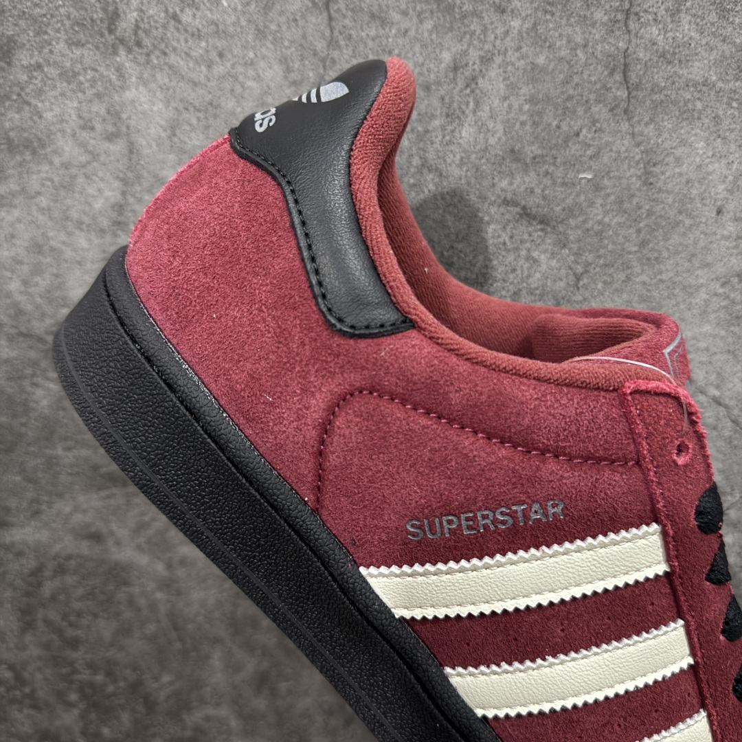 图片[7]-【公司级】Adidas Originals SUPERSTAR VINTAGE 经典贝壳头古着系列低帮百搭休闲运动板鞋“皮革黑红白复古版” 货号： JQ3220 尺码：35-45（半）-选品中心