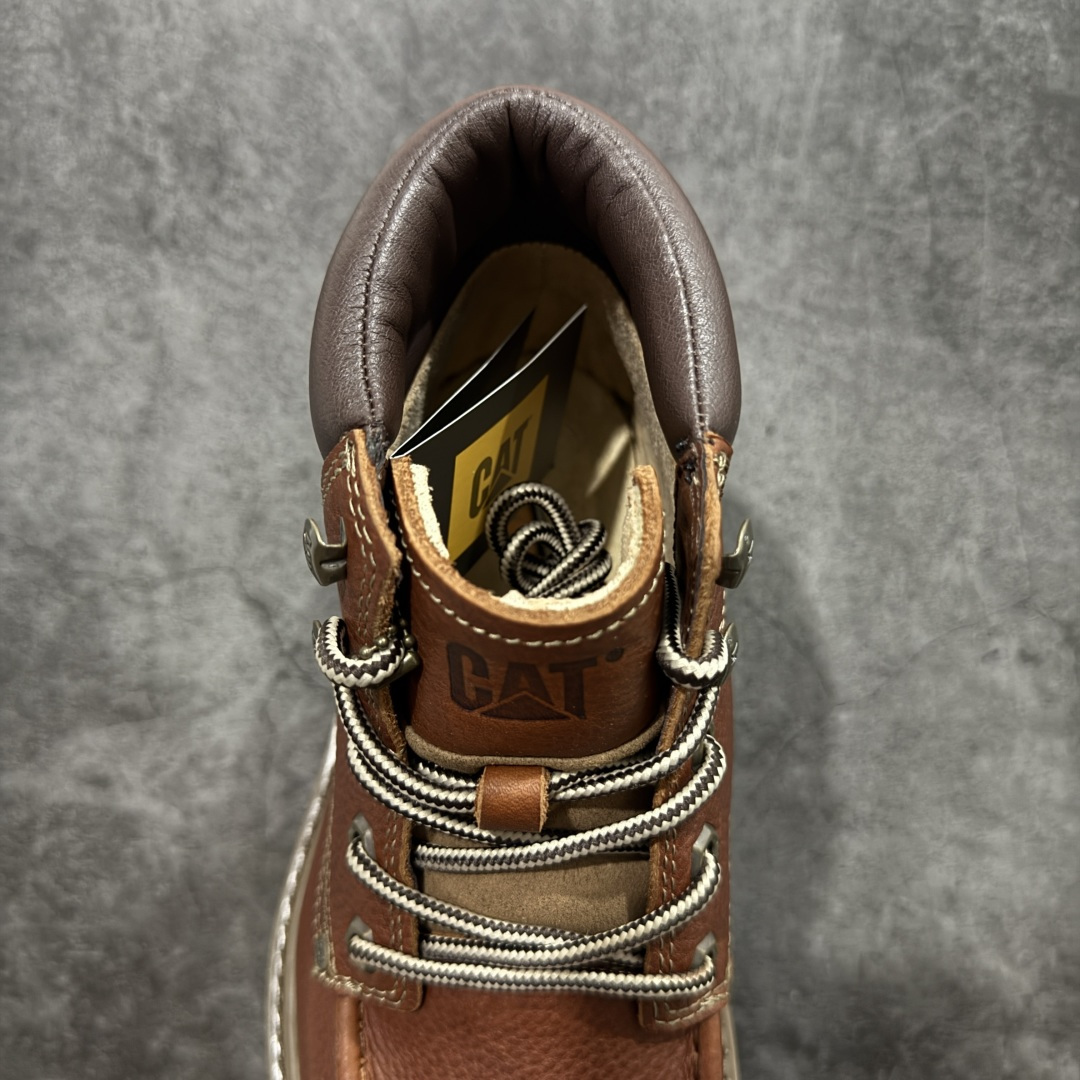 图片[8]-【纯原版】天猫同款CAT/卡特723600户外工装轻底中帮休闲马丁靴系列 广东大厂品质 全新工艺升级 全鞋摔花进口牛皮材料 大底到五金都是代工厂原材料制作 同原版固特异永不开胶工艺 好货不杀猪 首单质量严格把控 全网独家首发 品质毋庸置疑 全套官网统一包装 今年冬季防寒户外专用 日常随意搭配 尺码：39 40 41 42 43 44（皮鞋码）-选品中心