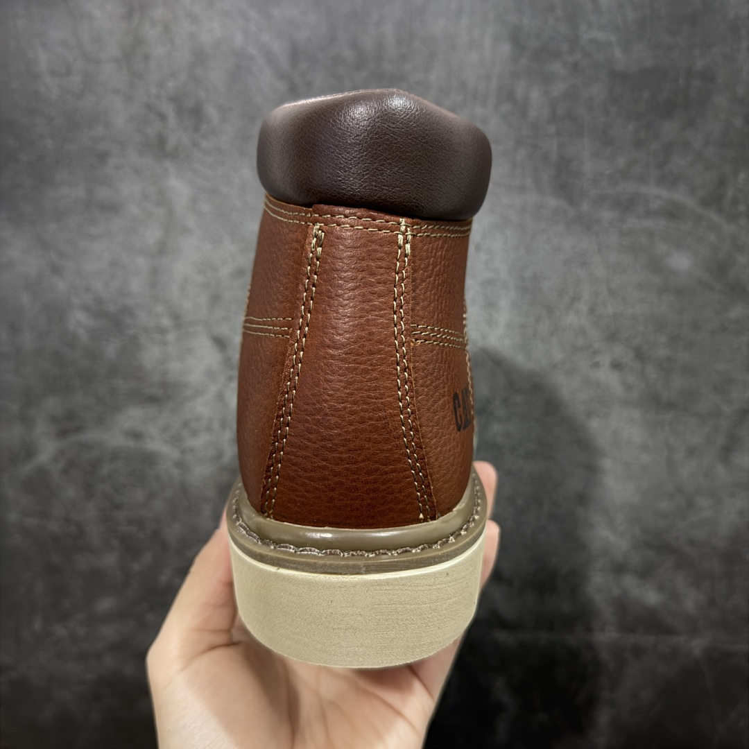 图片[4]-【纯原版】天猫同款CAT/卡特723600户外工装轻底中帮休闲马丁靴系列 广东大厂品质 全新工艺升级 全鞋摔花进口牛皮材料 大底到五金都是代工厂原材料制作 同原版固特异永不开胶工艺 好货不杀猪 首单质量严格把控 全网独家首发 品质毋庸置疑 全套官网统一包装 今年冬季防寒户外专用 日常随意搭配 尺码：39 40 41 42 43 44（皮鞋码）-选品中心