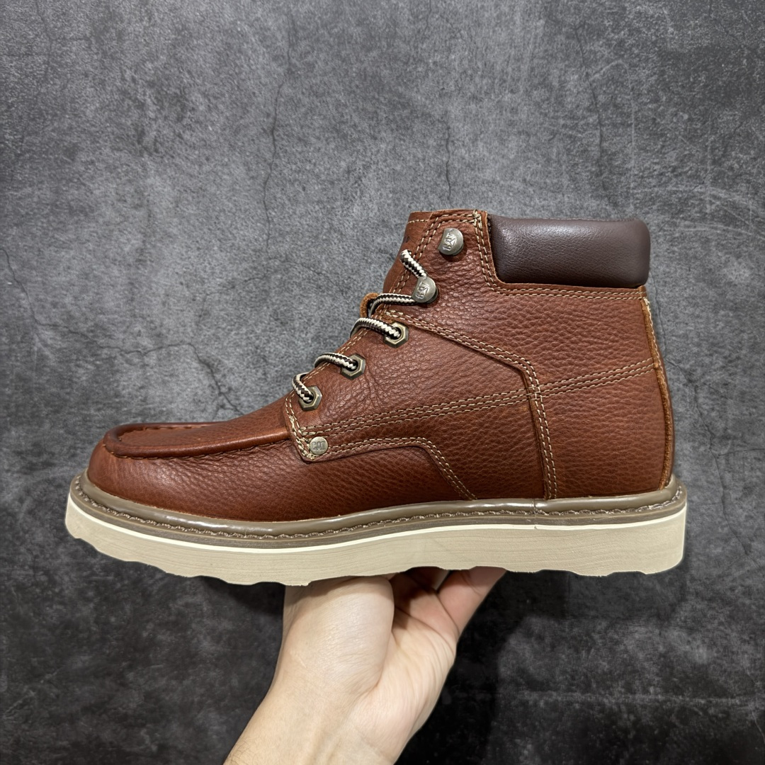 图片[2]-【纯原版】天猫同款CAT/卡特723600户外工装轻底中帮休闲马丁靴系列 广东大厂品质 全新工艺升级 全鞋摔花进口牛皮材料 大底到五金都是代工厂原材料制作 同原版固特异永不开胶工艺 好货不杀猪 首单质量严格把控 全网独家首发 品质毋庸置疑 全套官网统一包装 今年冬季防寒户外专用 日常随意搭配 尺码：39 40 41 42 43 44（皮鞋码）-选品中心