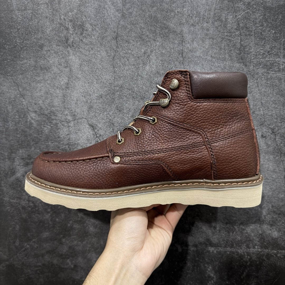 图片[2]-【纯原版】天猫同款CAT/卡特723600户外工装轻底中帮休闲马丁靴系列 广东大厂品质 全新工艺升级 全鞋摔花进口牛皮材料 大底到五金都是代工厂原材料制作 同原版固特异永不开胶工艺 好货不杀猪 首单质量严格把控 全网独家首发 品质毋庸置疑 全套官网统一包装 今年冬季防寒户外专用 日常随意搭配 尺码：39 40 41 42 43 44（皮鞋码）-选品中心