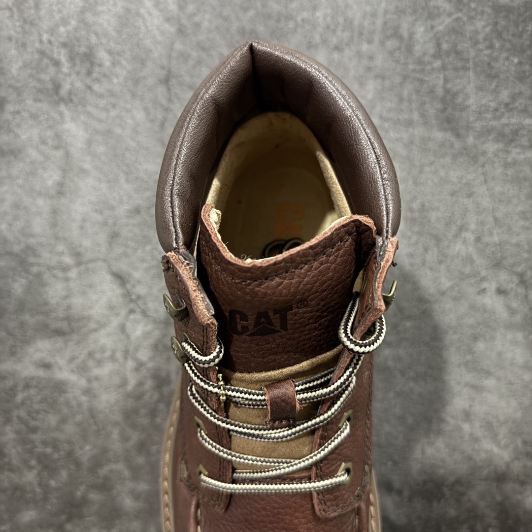 图片[8]-【纯原版】天猫同款CAT/卡特723600户外工装轻底中帮休闲马丁靴系列 广东大厂品质 全新工艺升级 全鞋摔花进口牛皮材料 大底到五金都是代工厂原材料制作 同原版固特异永不开胶工艺 好货不杀猪 首单质量严格把控 全网独家首发 品质毋庸置疑 全套官网统一包装 今年冬季防寒户外专用 日常随意搭配 尺码：39 40 41 42 43 44（皮鞋码）-选品中心