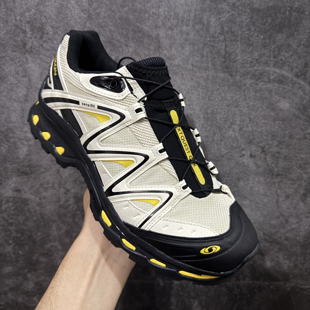 图片[3]-【A1外贸版】Salomon XT-QUEST ADV 萨洛蒙情侣款户外机能鞋 477810 全新外贸大厂出品 细节品质大改进 独立私模 最大做到47.5码 全鞋采用为原厂一致材料打造 全新鞋型 相对市场版本 版型更正 全新玻璃冲刀 清洁度提升 同步原版左右鞋带孔的间距加大（市场版间距太小） 网面与鞋头材料校对一致无色差（市面版本有色差） 大底contagrip凹陷程度同步原版（市面版都有差别） 鞋舌两侧鞋帮脚踝处更加直挺（之前老版往中间踏） 鞋头处添加☯️太极标 所有细节多次修改校正 坚持同步原版无差别 毋庸置疑全市场最好的版本💪🏻终端优势供应 尺码：36 36.5 37.5 38 38.5 39 40 40.5 41 42 42.5 43 44 44.5 45 46 47.5-选品中心