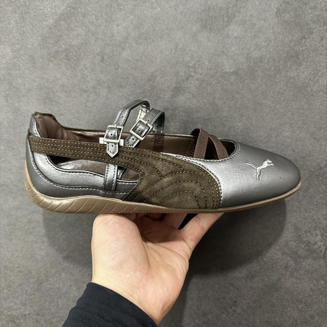 【神版】 PUMA彪马 speedcat Ballet Lux 芭蕾鞋银棕 货号：408197-01 尺码：36 36.5 37 38.5 39 40 40.5 41-选品中心