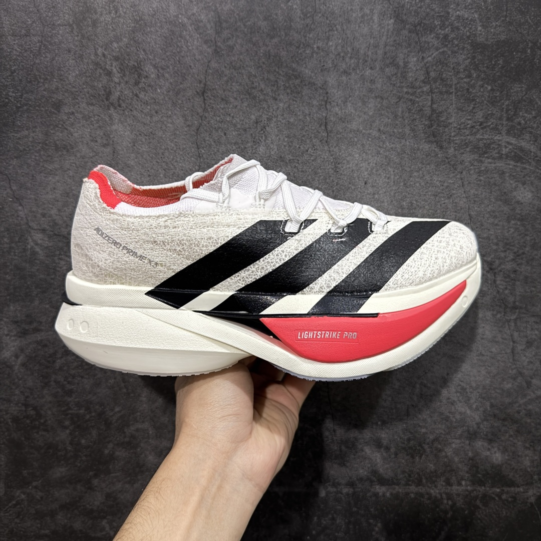 【组合底B版】adidas Adizero Prime X 3.0 Strung 舒适防滑耐磨 低帮 长跑短跑跑步鞋 男女同款 JR2597 原鞋数据开版 带全掌碳板 碳柱 顶级发泡爆米花六层组合大底 跑步健身无忧 超高颜值 百搭款 尺码：36-45含半码-选品中心