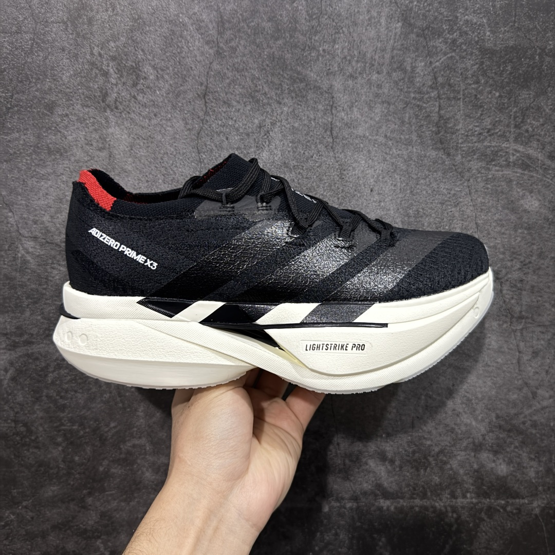 【组合底B版】adidas Adizero Prime X 3.0 Strung 舒适防滑耐磨 低帮 长跑短跑跑步鞋 男女同款 JR6369 原鞋数据开版 带全掌碳板 碳柱 顶级发泡爆米花六层组合大底 跑步健身无忧 超高颜值 百搭款 尺码：36-45含半码-选品中心