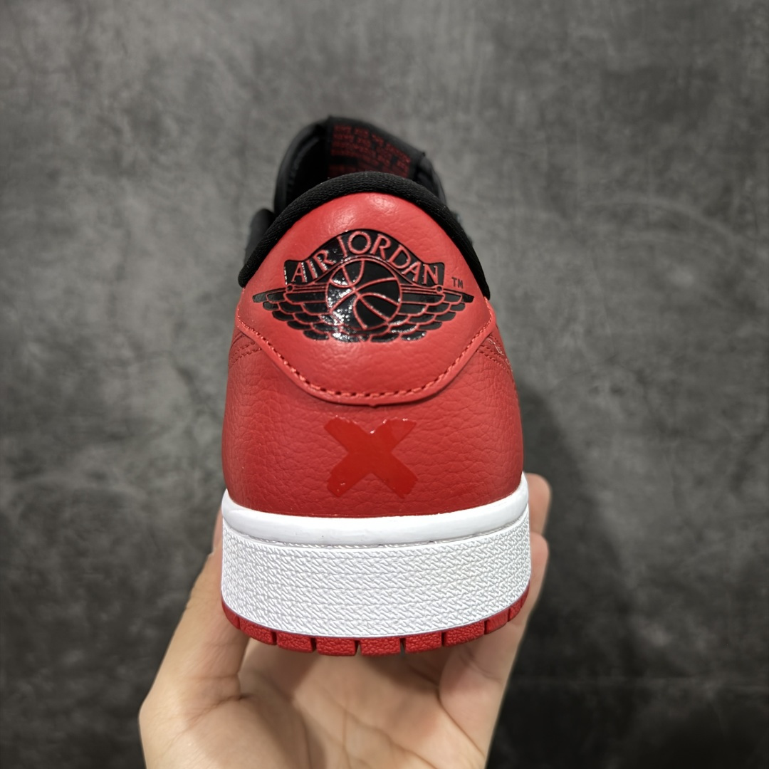 图片[4]-【KZ纯原】Air Jordan 1 Low OG 低帮 黑白红 禁穿后跟X AJ1低邦 白黑红 男女同款 乔丹篮球鞋系列 HQ6998-001 国内一线头部知名大厂出品 高端外贸零售专供品质 原鞋原楦头纸板开发 原厂防尘纸 极致一眼正品既视感 尺码：36-47.5带半码-选品中心