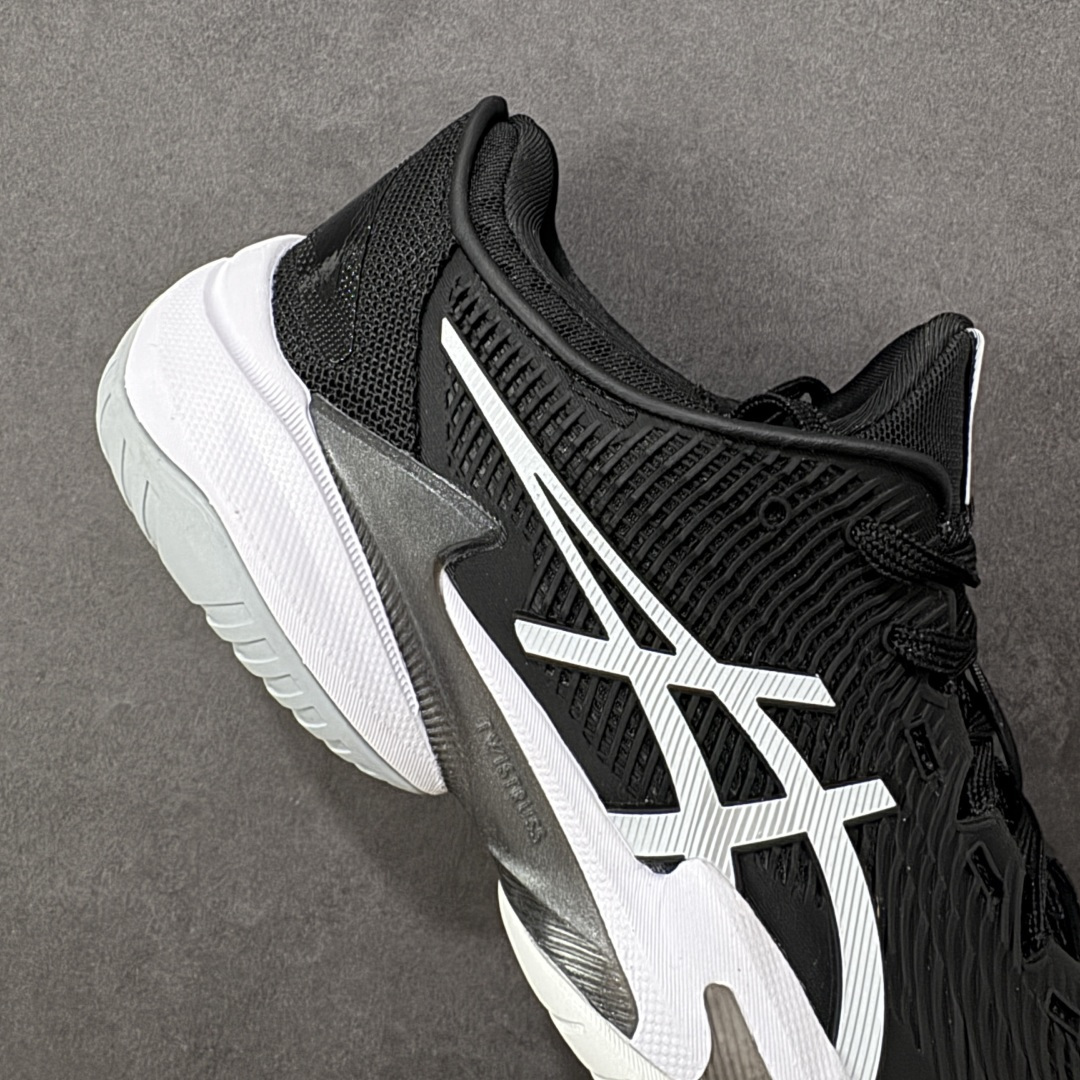 图片[6]-【公司级】Asics Court FF 3 织物合成革 防滑耐磨透气 低帮 网球鞋 COURT FF 3鞋面采用PU支撑裁片，提供了横向和纵向移动的灵活性的同时提升了足部移动时的稳定性；袜套式鞋口设计，提供很好的包裹性；分离式中足稳定片，改善扭转刚度，增加制动力和推进力；分离式后掌，增大触地面积之余，能够减少滑步耗时，降低身体负荷。 货号：1041A369-002 尺码：36-47 含半码 编码：FSB270280-选品中心