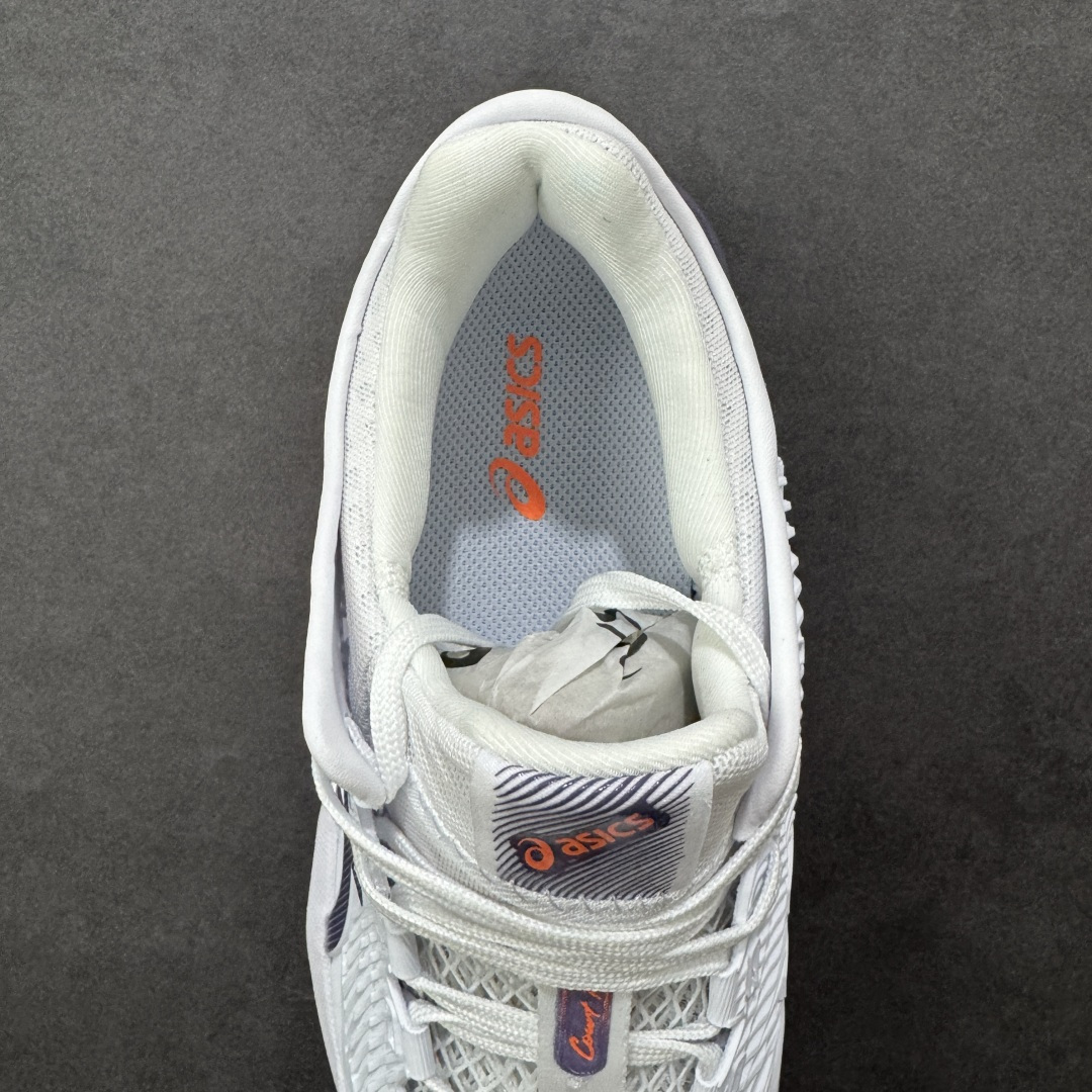 图片[7]-【公司级】Asics Court FF 3 织物合成革 防滑耐磨透气 低帮 网球鞋 COURT FF 3鞋面采用PU支撑裁片，提供了横向和纵向移动的灵活性的同时提升了足部移动时的稳定性；袜套式鞋口设计，提供很好的包裹性；分离式中足稳定片，改善扭转刚度，增加制动力和推进力；分离式后掌，增大触地面积之余，能够减少滑步耗时，降低身体负荷。 货号：1041A370-104 尺码：36-47 含半码 编码：FSB270280-选品中心